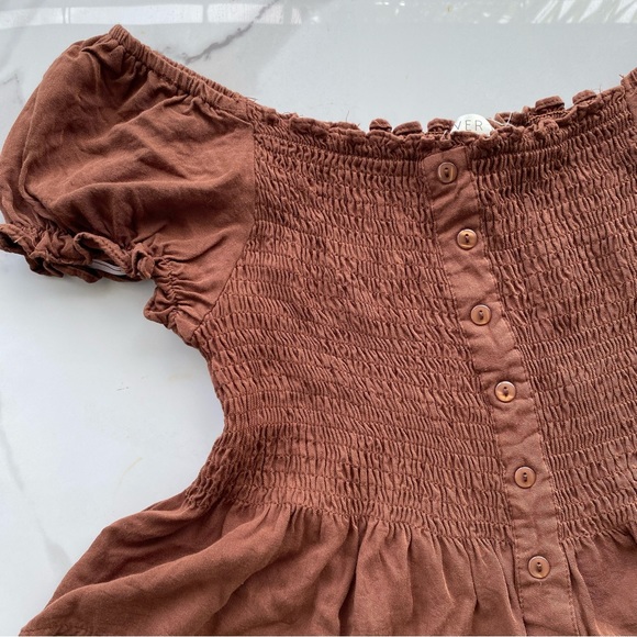 Shirred peplum top - Picture 2 of 3